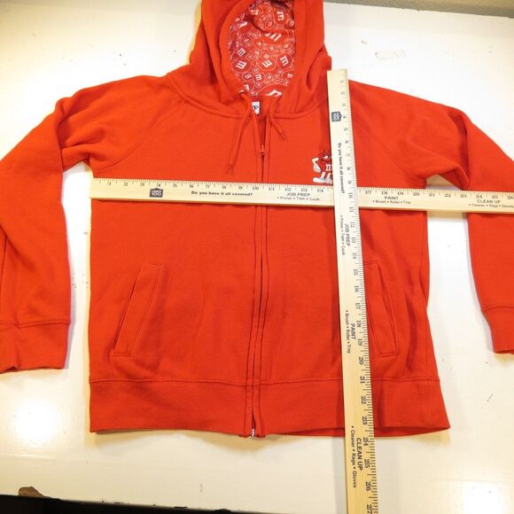 M&M's CANDY RED M&M HOODIE SWEATSHIRT JACKET Sz Womens L Halloween Costume - Picture 6 of 6